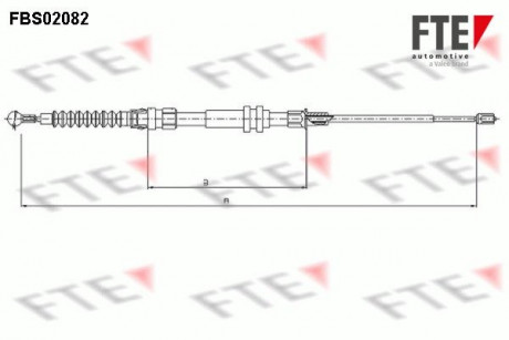 Трос ручных тормозов FTE 9250082