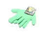 Рукавички трикотаж, нейлон, в\'язаний манжет, латекс, повний облив, зелений розмір 10 DOLONI 4526 (фото 4)