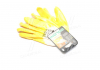 Перчатки трикотаж, хлопок, вязаный манжет, нитрил, желтый размер 10 DOLONI 4523 (фото 3)