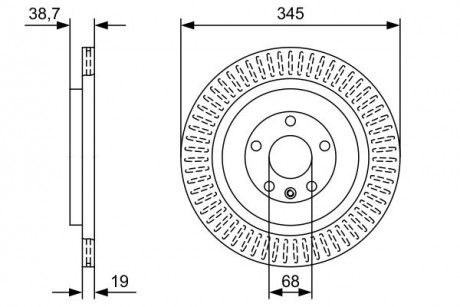 Тормозной диск BOSCH 0986479W54