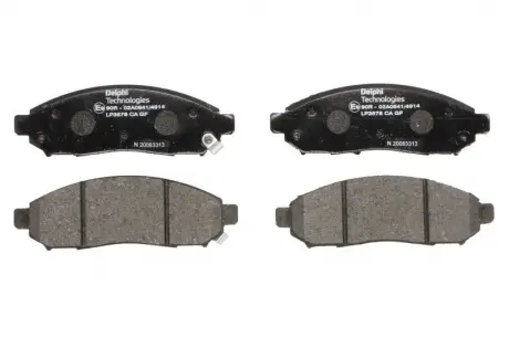 Комплект гальмівних колодок з 4 шт. дисків Delphi LP3578