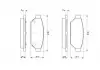 Комплект гальмівних колодок задн, MITSUBISHI CARISMA, COLT IV, LANCER V, LANCER VI 1.3-2.0D 07.91-06.06 BOSCH 0986424464 (фото 5)