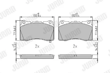 Гальмівні колодки пер. Megane 08-Model S/X 12- (Brembo) Jurid 572508J