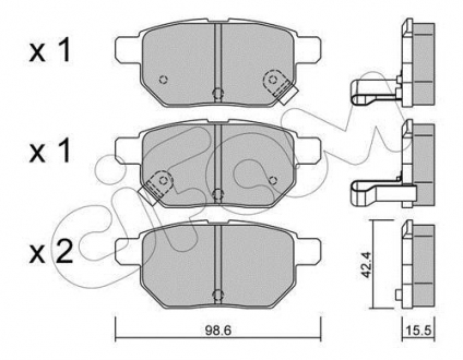 Комплект тормозных колодок CIFAM 822-746-0 (фото 1)
