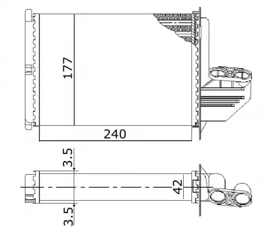 Радиатор отопления BMW 3 SERIES E36 (1991) 316I 1.6 STARLINE BWA6172