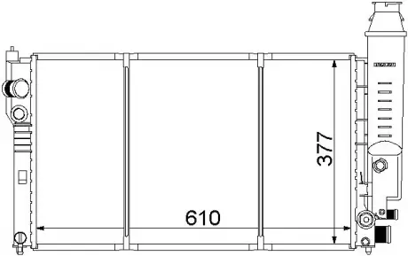 Радиатор охлаждения PEUGEOT 405 (1988) 1.9 MI-16 STARLINE PE2097