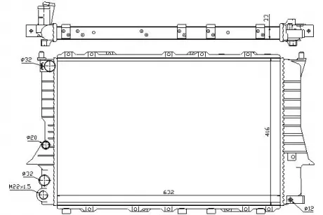 Радиатор охлаждения AUDI 100 C4 (1991) 100 2.0 STARLINE AIA2077