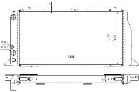 Радиатор охлаждения AUDI 80 B3 (1987) 80 1.6 STARLINE AI2026