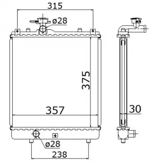 Радиатор охлаждения SUZUKI IGNIS (2000) 1.3 STARLINE SZA2061