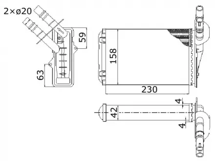 Фото 1 - радіатор опалення RENAULT CLIO (1990) 1.8 STARLINE RT6228 Радіатор опалення RENAULT CLIO (1990) 1.8 STARLINE RT6228 (фото 1)