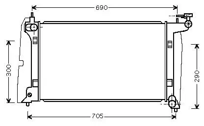 Радиатор охлаждения TOYOTA AVENSIS (2003) AVENSIS 1.6 VVTI STARLINE TO2302