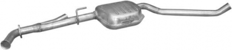 Глушитель, алюм. сталь, середн. часть Opel Omega B 2.2i -16V 99-03 kombi (17.326 POLMOSTROW 17326 (фото 1)