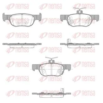 Колодки тормозные дисковые (комплект 4 шт.)) REMSA 1869.02