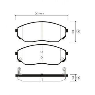 Колодки гальм KIA SORENTO передн. CTR GK0524