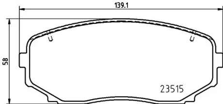 Колодки тормозные дисковые передние Mitsubishi Eclipse Cross (17-) NISSHINBO NP3051