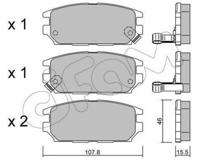 Комплект тормозных колодок CIFAM 822-483-0 (фото 1)