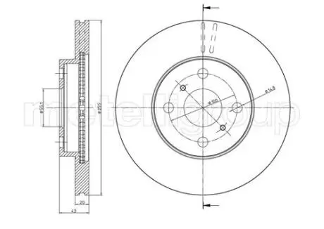 Тормозной диск CIFAM 800-717C (фото 1)
