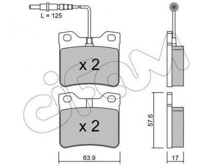 Комплект тормозных колодок CIFAM 822-192-0 (фото 1)