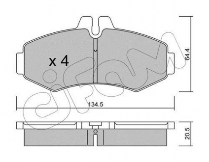 Комплект тормозных колодок CIFAM 822-573-0 (фото 1)