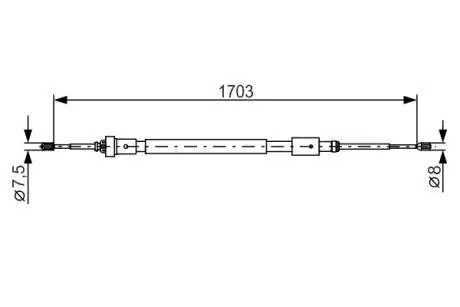 Трос BOSCH 1987482315 (фото 1)