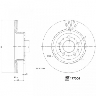 TESLA диск гальм. передній Model 3 FEBI 177006