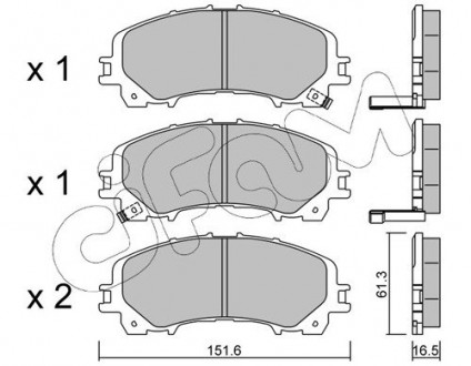 Гальмівні колодки пер. QX50/Q70/Q60/Navara/Qashqai/Murano/Pathfinder/Koleos 01- CIFAM 822-1082-0