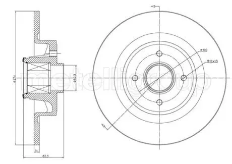 RENAULT Тормозной диск с подшипником! задн.Scenic 03- CIFAM 800-1457
