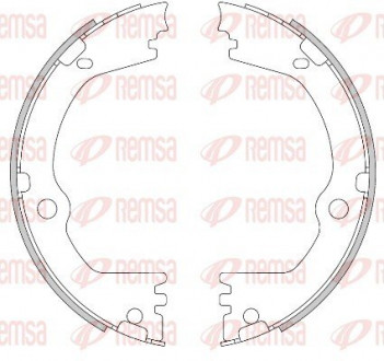 Колодки гальмівні барабанні (комплект 4 шт) REMSA 4466.00