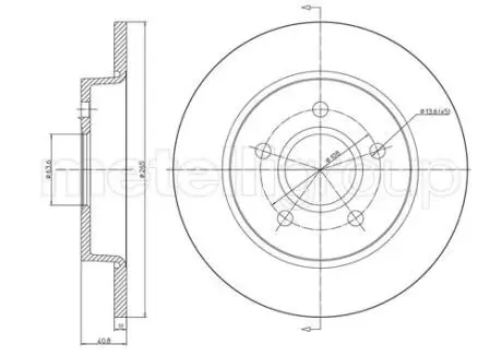 Гальмівний диск зад. Focus II 04-/C-MAX 07- (265x11) CIFAM 800-688C
