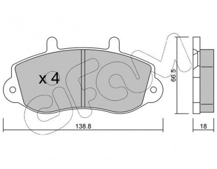 Гальмівні колодки перед. Master/Movano 98- (R15) CIFAM 822-264-0