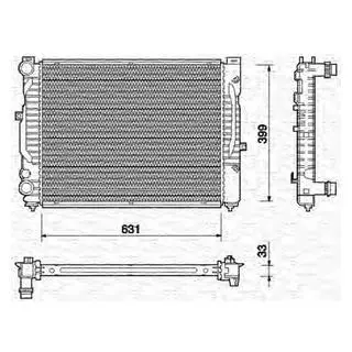 Радіатор AUDI A4 1.6-1.8 20V-1.9 DI/TDI [350213712000] MAGNETI MARELLI BM712