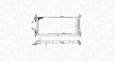 OPEL радіатор охолодження Combo,Corsa B 1.5/1.7D 94- MAGNETI MARELLI 350213588000