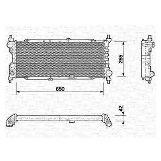 OPEL радіатор охолодження Combo,Corsa B 1.5/1.7D 94- MAGNETI MARELLI BM588