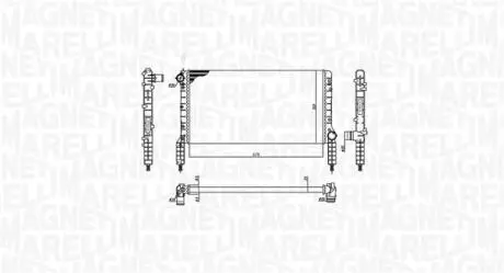 Радіатор двигуна FIAT DOBLO 1.2-1,6 MAGNETI MARELLI 350213180000