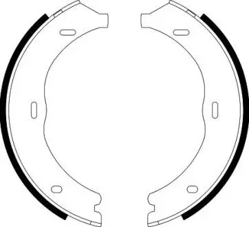 DB Щеки ручного тормоза (d =186мм) Vito 03- HELLA 8DA 355 050-561