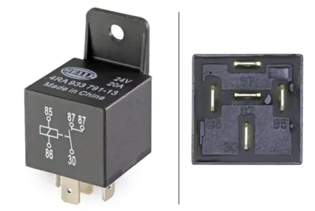 Реле універсальне (24В, 5/20/30А, кількість з\'єднань: 5, подвійний конектор 87) HELLA 4RA 933 791-131