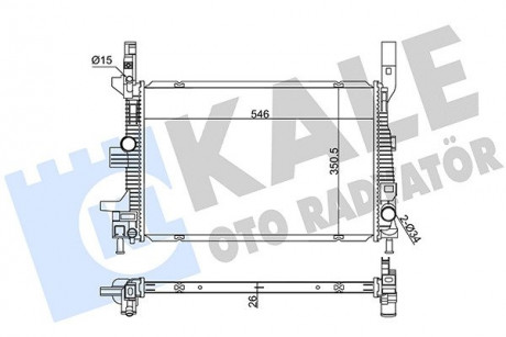 KALE FORD Радиатор охлаждения C-Max II,Focus III,Transit Connect 1.5/1.5TDCi 14- KALE OTO RADYATOR 355520