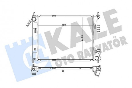 KALE HYUNDAI Радиатор охлаждения ix20,Kia Venga 1.4/1.6CRDi 10- KALE OTO RADYATOR 355510