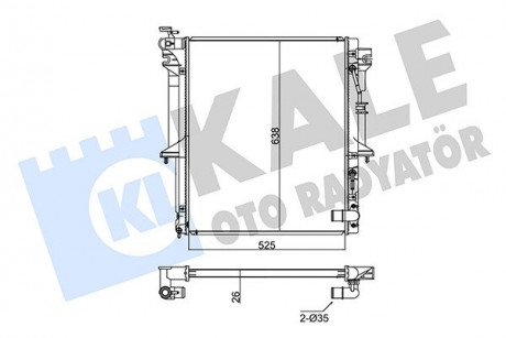 Радиатор охлаждения Mitsubishi L200, Triton KALE OTO RADYATOR 347965