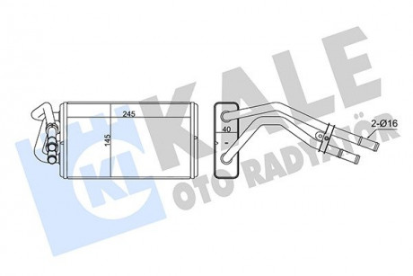 KALE FORD Радиатор отопления с кондиционером Transit 94- KALE OTO RADYATOR 355195