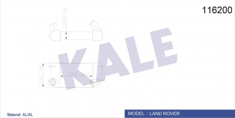 KALE LANDROVER Интеркулер Defender,Discovery I 2.5TD 90- KALE OTO RADYATOR 116200