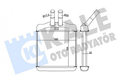 Радиатор отопителя Ford S-Max (06-14)/Daewoo Lanos, Lagenza, Nubira, Zaz Chance KALE OTO RADYATOR 346330 (фото 1)