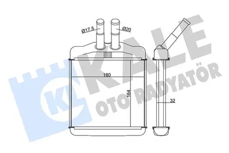 Радиатор отопителя Ford S-Max (06-14)/Daewoo Lanos, Lagenza, Nubira, Zaz Chance KALE OTO RADYATOR 346330