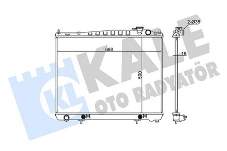 KALE NISSAN Радиатор охлаждения Pathfinder 3.3/3.5 97- KALE OTO RADYATOR 348410