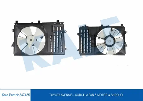 KALE TOYOTA Вентилятор радиатора Auris 1.4 D-4D 01- KALE OTO RADYATOR 347435