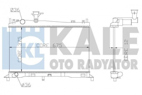 Радиатор охлаждения Mazda 6 KALE OTO RADYATOR 360100 (фото 1)