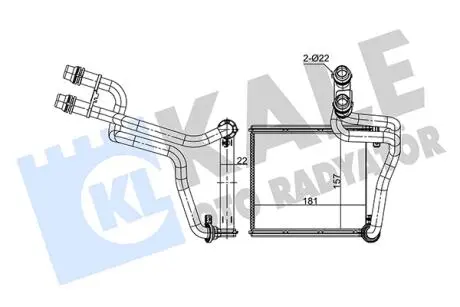Радіатор отопителя VW Jetta (10-), Golf Variant (09-) KALE OTO RADYATOR 354910