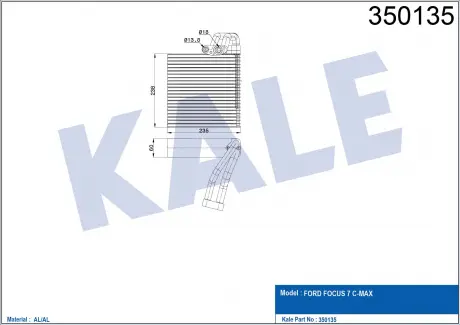 Радіатор KALE OTO RADYATOR 350135