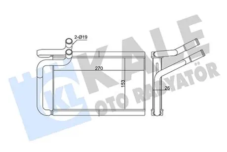 Радиатор отопителя Hyundai H-1 (07-) KALE OTO RADYATOR 352155