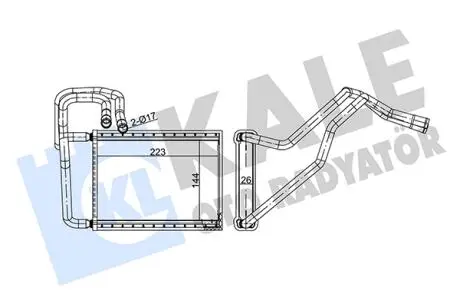 Радиатор отопителя Kia Cerato Heater KALE OTO RADYATOR 347405 (фото 1)